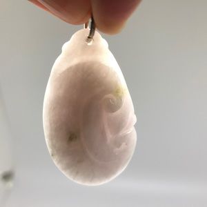 Genuine jade light lavender pink Asian pendant